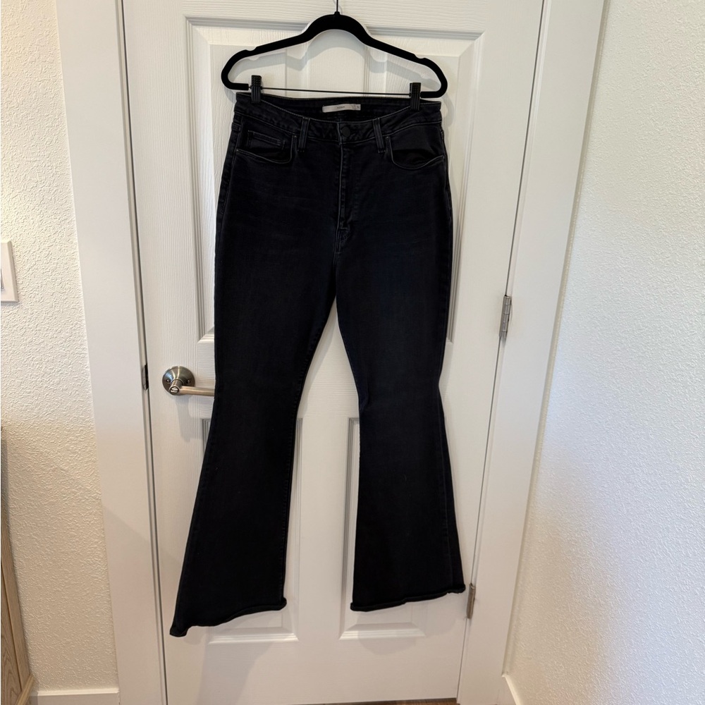 Hudson Jeans Black Flare Leg Denim